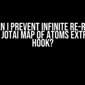 How can I prevent infinite re-renders for my Jotai Map of Atoms extraction hook?