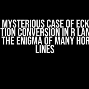 The Mysterious Case of Eckert Projection Conversion in R Language: Solving the Enigma of Many Horizontal Lines